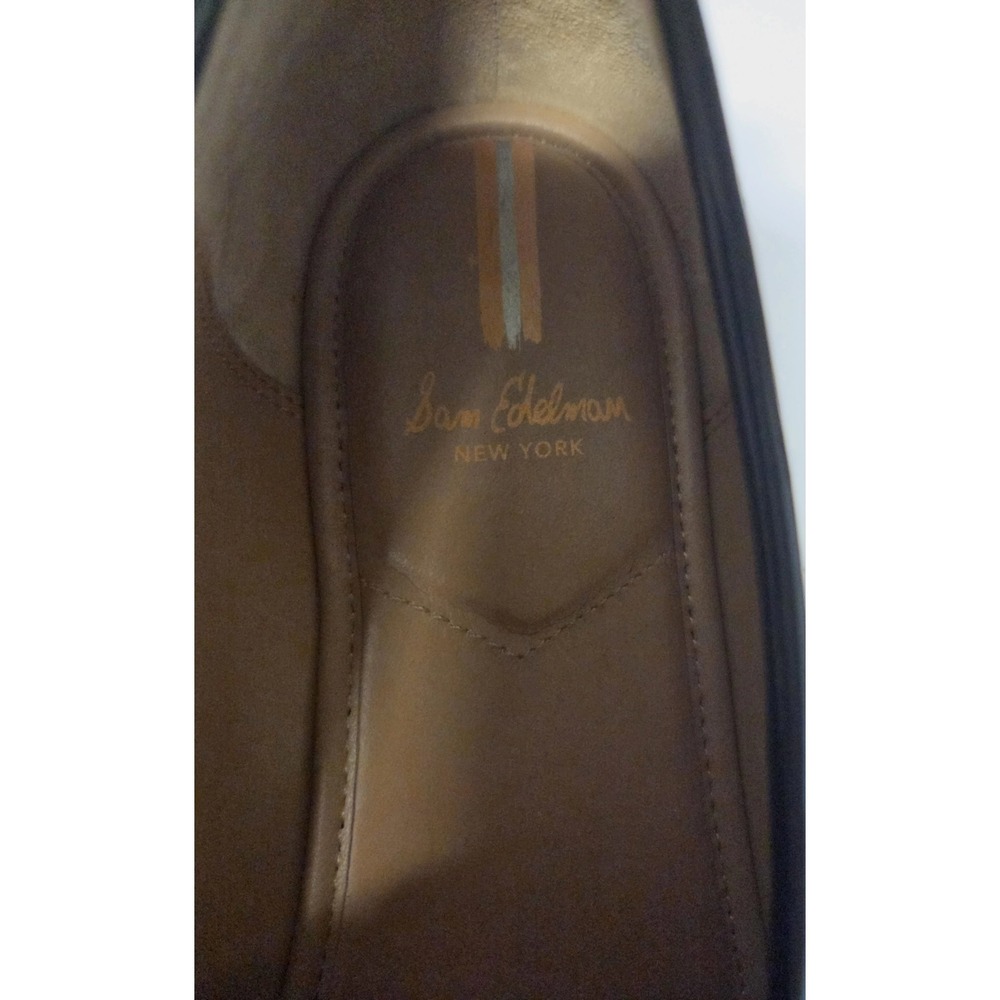 Sam Edelman NY Laurs Loafers Lug Sole Shoes Patent Black Horse Bit Gold 11M - Picture 11 of 16